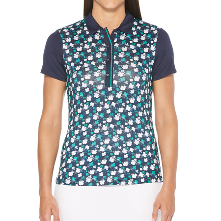 Callaway Mini 3 Colour Floral Print Polo